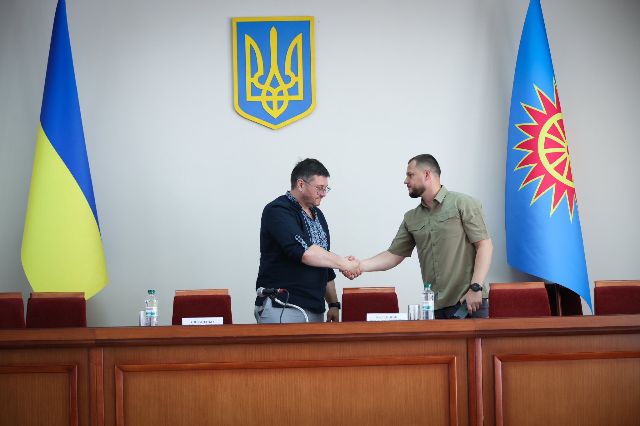  Микола Калашник представив громаді голову Обухівської райдержадміністрації Геннадія Сиваненка 