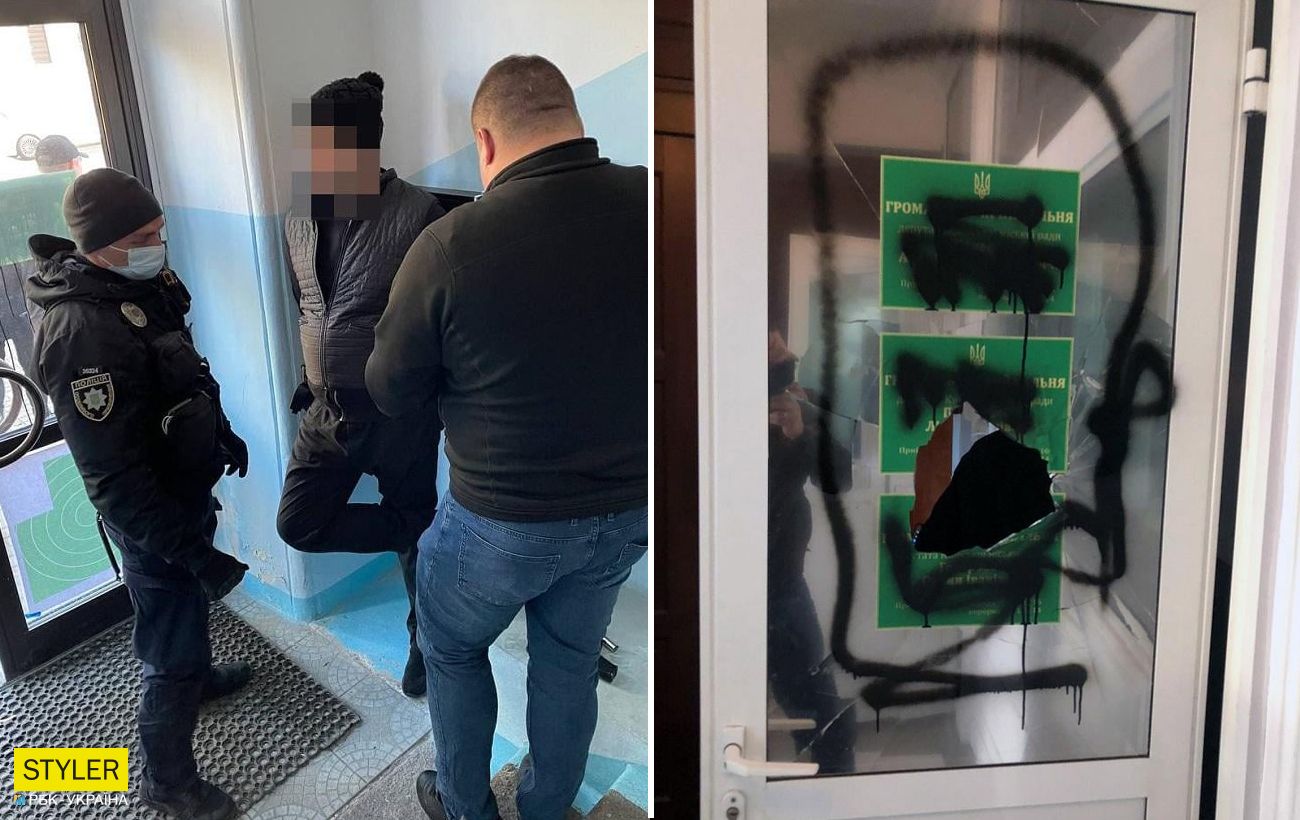  В центре Киева вооруженный мужчина ворвался в приемную депутата и устроил погром (фото) 