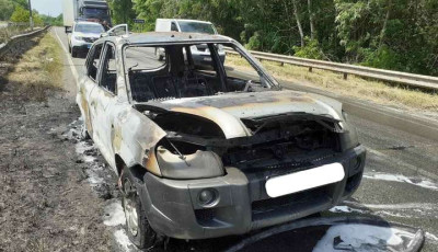 Неподалік від Чернігова під час руху загорівся кросовер